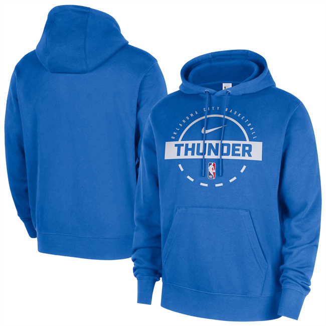 Men's Oklahoma City Thunder Blue 2025/26 Practice Club Pullover Hoodie